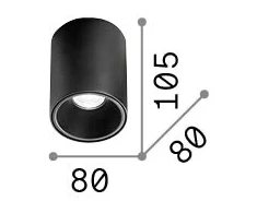 10W LED lubinis šviestuvas NITRO, baltas, 2700K, 341781
