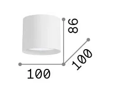 10W LED lubinis šviestuvas SPIKE, žalvario sp., 3000K, 345475