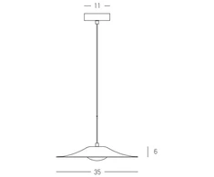 10W LED pakabinamas šviestuvas, baltas, 3000K, 22129