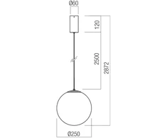 10W LED pakabinamas šviestuvas IRIDES, juodas, 3000K, 01-3595