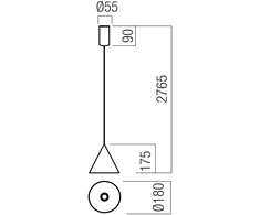 10W LED pakabinamas šviestuvas KONOS, rusvos sp., 3000K, dimeriuojamas, 01-4414