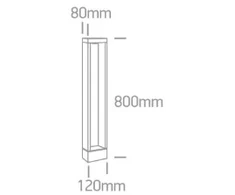 10W LED pastatomas lauko šviestuvas, juodas, 3000/3500/4000K, 80cm, 67470A/B/V