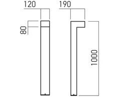 10W LED pastatomas lauko šviestuvas XTORRE, tamsiai pilkas, 3000K, IP65