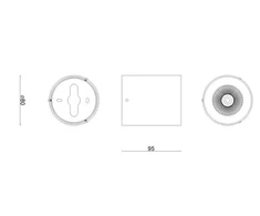 10W LED paviršinis/pakabinamas šviestuvas MATE, juodas, 4000K