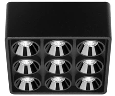 Lubinis šviestuvas 10W LED paviršinis šviestuvas Juodas FOSTER MICRO, juodas, 3000K