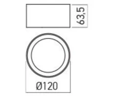 Lubinis šviestuvas 10W LED paviršinis šviestuvas XBOARD, baltas, 3000K