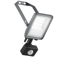 10W LED prožektorius su judesio davikliu ESUS, sidabro sp., CCT, IP54