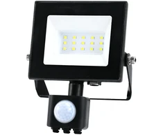 10W LED prožektorius su judesio davikliu MHC, juodas, 6500K, IP44