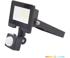 10W LED prožektorius su judesio davikliu MHC, juodas, 4000K, IP54