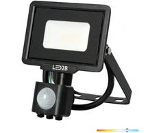 10W LED prožektorius su judesio davikliu MHC, juodas, 6500K, IP65