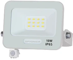10W LED prožektorius su judesio davikliu, baltas, 4000K