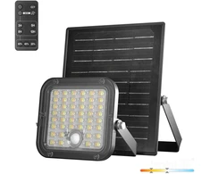 10W LED prožektorius su saulės baterija MHCS, juodas, 4000K, su judesio davikliu, IP65, 120x60°