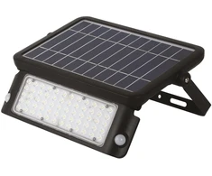 10W LED prožektorius su saulės baterija ir judesio davikliu MHC, juodas, 4000K