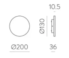 10W LED sieninis šviestuvas COMBO, baltas, 2700-3000K, IP65, 20cm, A3966070B