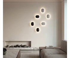 10W LED sieninis šviestuvas, juodas, 3000K, 2660
