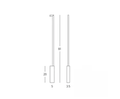 10W LED sieninis šviestuvas, juodas, 3000K, 25321