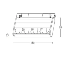 10W LED šviestuvas į magnetinę sistemą ZAMBELIS, juodas, 3000K, DALI, 2092-D