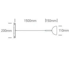 10W LED šviestuvas į magnetines sistemas MINI/MIDI/MAXI/P&amp;P, juodas, 3000/4000K, 48V, 110°, DALI, 42142L/B/V
