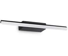 Sieninis šviestuvas Ideal Lux 10W LED veidrodžio šviestuvas RIFLESSO, juodas, 3000K, IP54, 302225