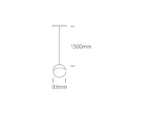 10W pakabinamas šviestuvas į magnetines sistemas, juodas, 3000K, 42136/B/W