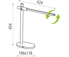 10W stalo šviestuvas LAYSAN, antracito sp., 6500K, dimeriuojamas, S81521N