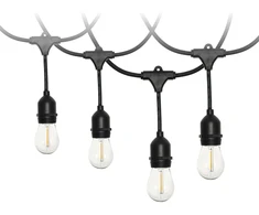 10x1W LED lempučių girlianda MIMOSA, E27, 2700K, 10m, IP44