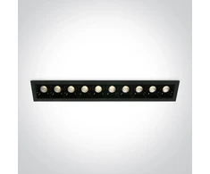 10x2W LED įleidžiamas šviestuvas, juodas, 3000K, 50902B/B/W