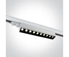 10x5W LED linijinis bėgelio šviestuvas, baltas, 3000K, 65024T/W/W