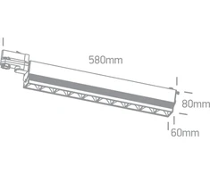10x5W LED linijinis bėgelio šviestuvas, juodas, 4000K, 65024T/B/C