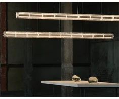 110W LED pakabinamas šviestuvas LUCE ORIZZONTALE S1, skaidriu stiklu, 2700K, dimeriuojamas