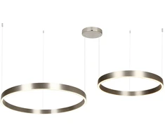 118W LED pakabinamas šviestuvas, nikelio sp., 3000K, dimeriuojamas, šviečia į viršų ir į apačią, 25373