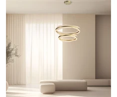 118W LED pakabinamas šviestuvas, šlifuotos aukso sp., 3000K, dimeriuojamas, 25413