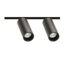Sieninis šviestuvas 11W dvigubas šviestuvas į magnetines sistemas FIT 35 48V, 3000K, DALI, juodas