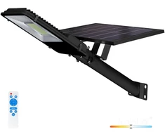 11W LED gatvės šviestuvas su saulės baterija SOLIT, juodas, 4000K, IP54