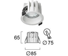 11W LED įleidžiamas lauko šviestuvas RICKY, baltas, 2700/4200/6500K, IP65, 4335100