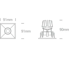 11W LED įleidžiamas pakreipiamas šviestuvas, baltas, 3000K, 51111C/W/W