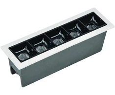 11W LED įleidžiamas šviestuvas, baltos/juodos sp., 3000K, S086