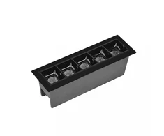 11W LED įleidžiamas šviestuvas, juodos sp., 3000K, S086-B