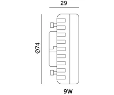 11W LED lemputė, GX53, 3000K, 110°