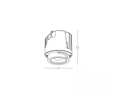 11W LED modulis, juodas, 2700K, IP44, 36°, S342