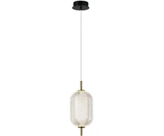 11W LED pakabinamas šviestuvas PELLUCID, bronzos sp./skaidrus, 3000K, 4297600