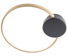 11W LED sieninis šviestuvas ATOM, juodos/žalvario sp., 3000K