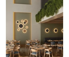 11W LED sieninis šviestuvas COMBO, aukso sp., 2700-3000K, IP65, A3966170O