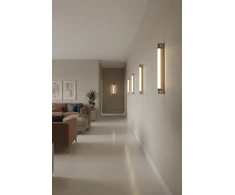 11W LED sieninis šviestuvas LINEO, aukso sp., 2700/3000K, IP44, A4008070O