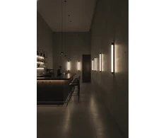 11W LED sieninis šviestuvas LINEO, juodas, 2700/3000K, dimeriuojamas, IP44, A4008070NDT