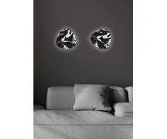 11W LED sieninis šviestuvas ROCK, juodas, 3000K, 4293101