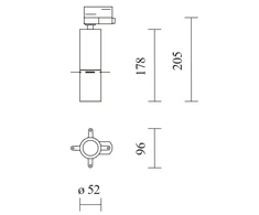 11W LED šviestuvas EYLE į magnetines sistemas INSIGHT, juodas, 3000K