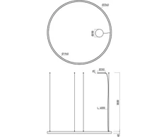 120W LED paviršinis/pakabinamas šviestuvas XAMBIT, baltas, 4000K