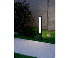 12,44W LED pastatomas lauko šviestuvas DOLMEN, tamsiai pilkas, 3000K, IP54, 90125