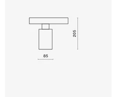 12,8W LED akcentinis šviestuvas LUXCAN C, juodas, 4000K